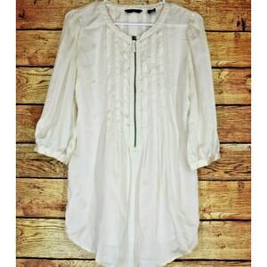 New York&Co Half Zip Tunic Women Size S